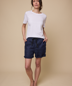 Lounge Shortin Navy Linen