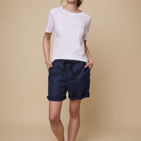 Lounge Shortin Navy Linen