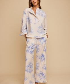 Ruffled Sleep Setin Blue Tea Rose