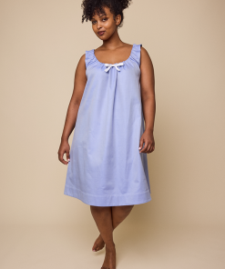 Sleeveless Nightiein Blue Twill