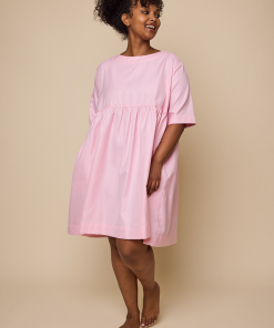 Smock Dressin Pink Twill