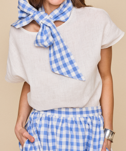 Woven T-Shirtin Oyster Linen